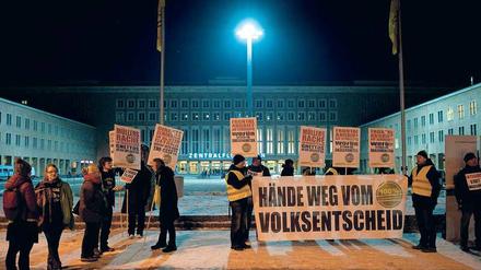 Die Bebauungsgegner eint das Misstrauen gegenüber dem Berliner Senat.