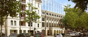 Zurück den Wurzeln. So soll das Haus am Ku'damm 68 (Bildmitte) nach der Umgestaltung aussehen. Der untere Teil orientiert sich an der ursprünglichen Architektur. 