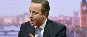 Steht unter Druck von rechts. David Cameron, Premierminister von Großbritannien.