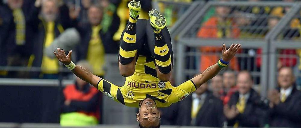 Pierre-Emerick Aubameyang brachte den BVB per Foulelfmeter mit 1:0 in Führung.