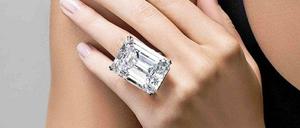 Fingerschmuck für 22 Millionen Dollar: Dieser Diamant wurde in New York versteigert.