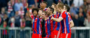 Bayern-Spieler im Glück: Der Jubel nach dem 6:1 gegen Porto war bei den Münchnern groß.