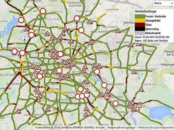 Die aktuelle Lage auf den Straßen der Hauptstadt.