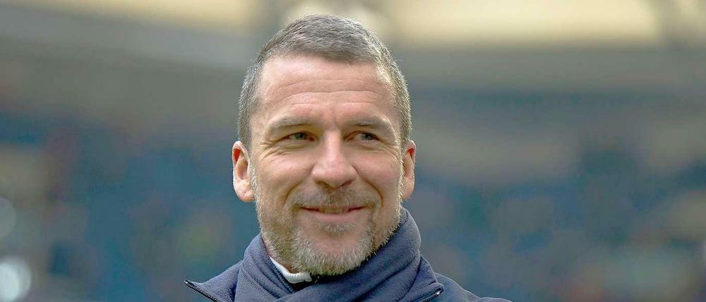 Da lachte er noch. Hoffenheims entlassener Trainer Marco Kurz.