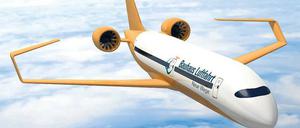 Ein Traum. Dieses Konzept namens Ce-Liner ist ein vollständig elektrisch angetriebenes Flugzeug, das dank seiner Flügel besonders effizient fliegen soll – bis zu 1600 Kilometer weit.