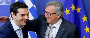 Alexis Tsipras, Regierungschef in Griechenland, und der Chef der EU-Kommission, Jean-Claude Juncker.