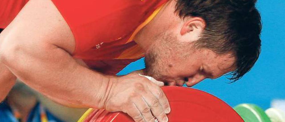 Eine Liebe endet. Matthias Steiner, hier bei seinem Olympiasieg 2008, betreibt Gewichtheben künftig allenfalls beratend.