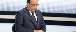 Frankreichs Präsident Francois Hollande vor dem Fernsehinterview am vergangenen Donnerstag.