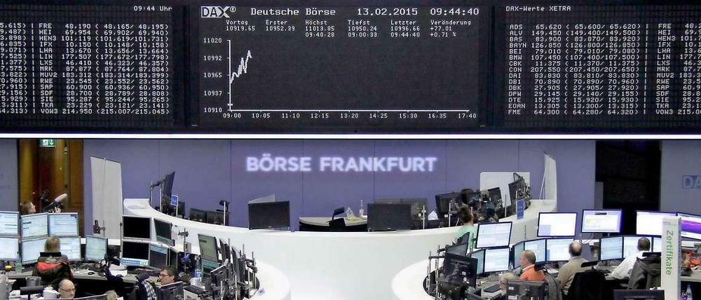 Am Freitagmorgen erreichte der Dax in Frankfurt einen neuen Höchststand.