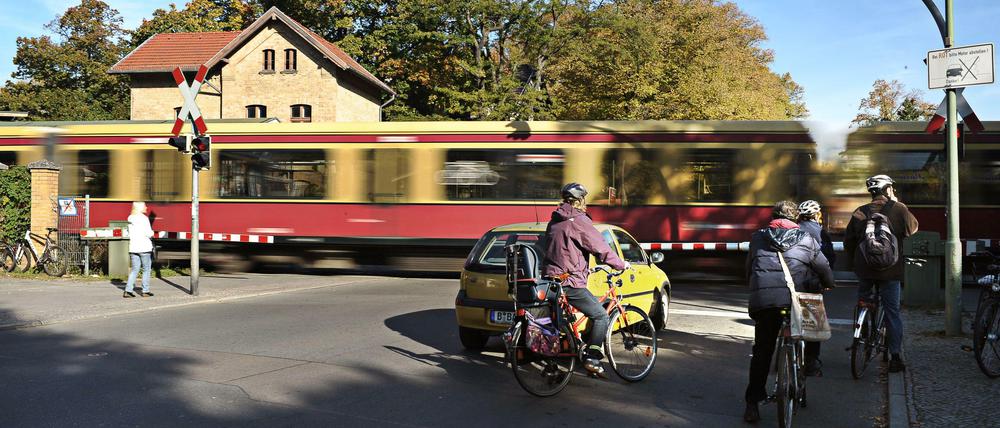 Hier donnert die S-Bahn entlang, hier könnten auch einmal die ICE gen Süden bzw. Innenstadt rasen. Der Strecke am Bahnhof Lichtenrade.