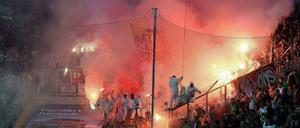 Ohne Worte: Der Gästeblock des 1. FC Köln.