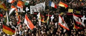 Die Pegida-Demonstration am Montag in Dresden.