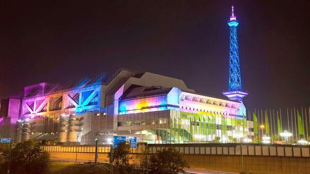 So sah das ICC beim Lichterfest 2013 aus. Da hieß es noch "Festival of Lights".