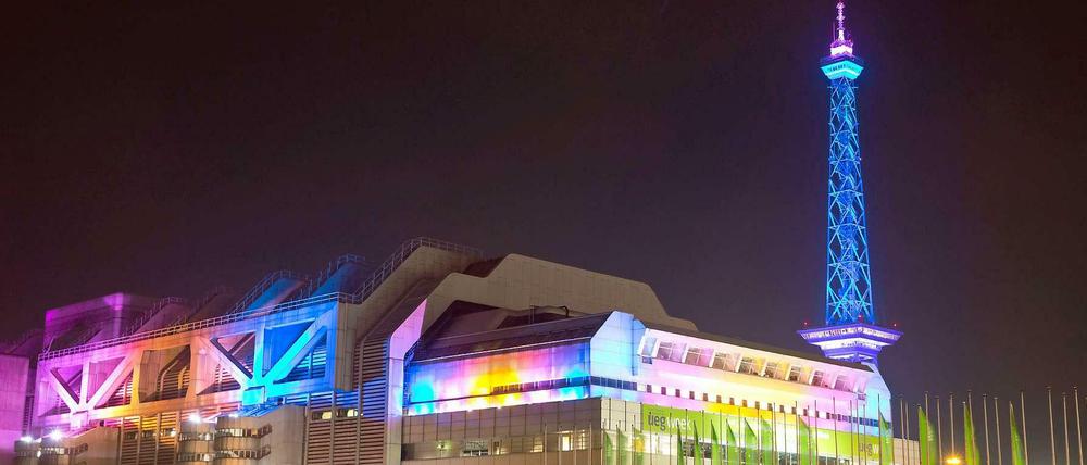 So sah das ICC beim Lichterfest 2013 aus. Da hieß es noch "Festival of Lights".
