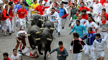 Die Furcht läuft mit in Pamplona.
