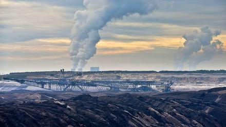 Braunkohle-Tagebau in der Lausitz.