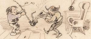 Wie alles begann. Eine Szene aus Wilhelm Buschs "Max und Moritz" von 1864.