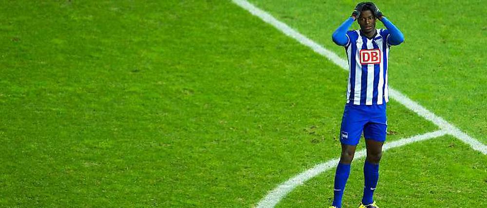 Zum Haareraufen. Adrian Ramos hatte auch gegen Wolfsburg seine Chancen, traf diesmal aber nicht.