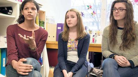 Die Verfasserinnen. Jamila, Alma und Lara-Luna (v.l.). 