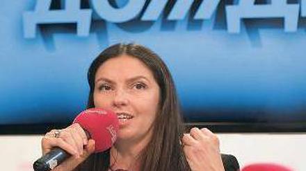 Will weiter senden: Der Sender Doschd mit Direktorin Natalya Sindeyeva. Foto: Imago