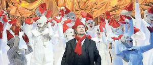 Andreas Jäpel (Peer Gynt) und Matthias Bleidorn (Trollkönig, oben)