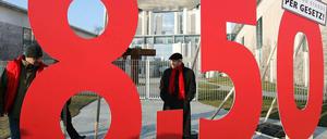 8,50 Euro pro Stunde: Nach Vorstellungen der SPD und der Gewerkschaften soll niemand weniger verdienen. 