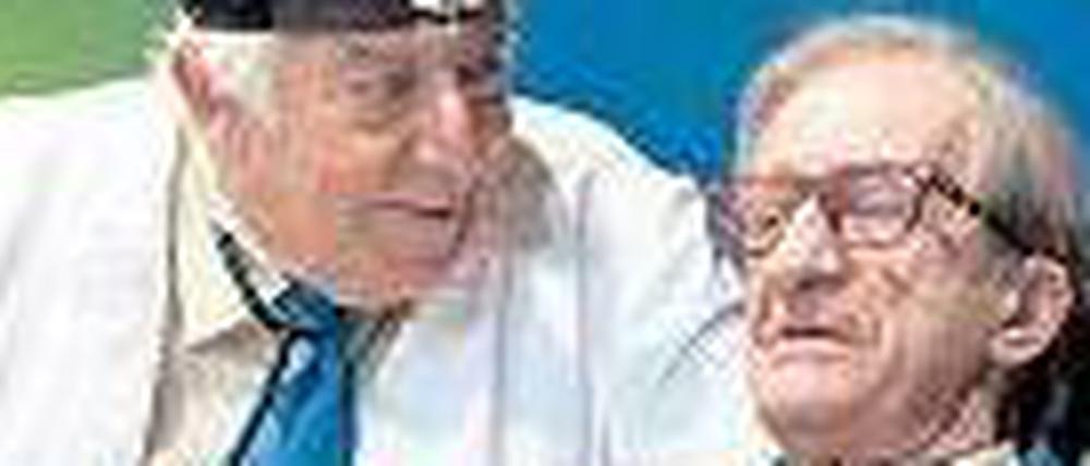 Furiose Knallchargen. Dieter Hallervorden und Philipp Sonntag.