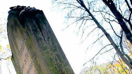 Steine auf Massengräbern. Der Jüdische Friedhof in Mitte. Hier soll auch Gestapo-Chef Heinrich Müller begraben worden sein.