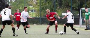 Der SV Berliner Brauereien, hier im Kreisliga-Duell mit dem FC Grunewald.