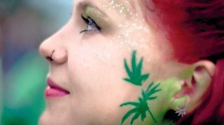 Berliner Pflanze. Bei der alljährlichen „Hanfparade“ wird für die Freigabe des Cannabiskonsums demonstriert. Foto: picture-alliance/dpa
