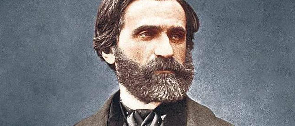 Gastwirtssohn.Geboren wurde Giuseppe Verdi am 10. Oktober 1813 in Le Roncole. Am 27. Januar 1901 starb er in Mailand. Das Porträt entstand im Jahre 1870. 