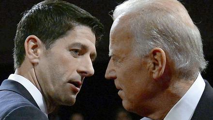 Heftiger Schlagabtausch: Der Republikaner Paul Ryan und US-Vizepräsident Joe Biden beim TV-Duell