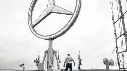 Stern über Charlottenburg. Annette Hauschilds Aufnahme vom Dach des Europa-Centers. 