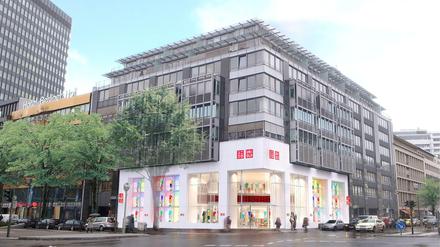 Große Pläne in der Berliner City West. So stellt sich Uniqlo den Flagship-Store im ehemaligen Sporthaus Niketown vor.