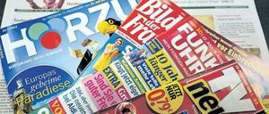 Zeitungen und Zeitschriften aus dem Axel-Springer-Verlag.