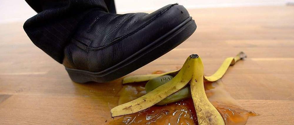 Das Kunstobjekt "Grasa, Jabon y Platano" aus Seife, Fett und Bananenschale von Wilfredo Prieto.