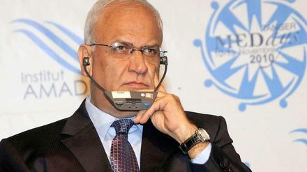 Saeb Erekat reist als Chefunterhändler der Palästinenser nach Washington.