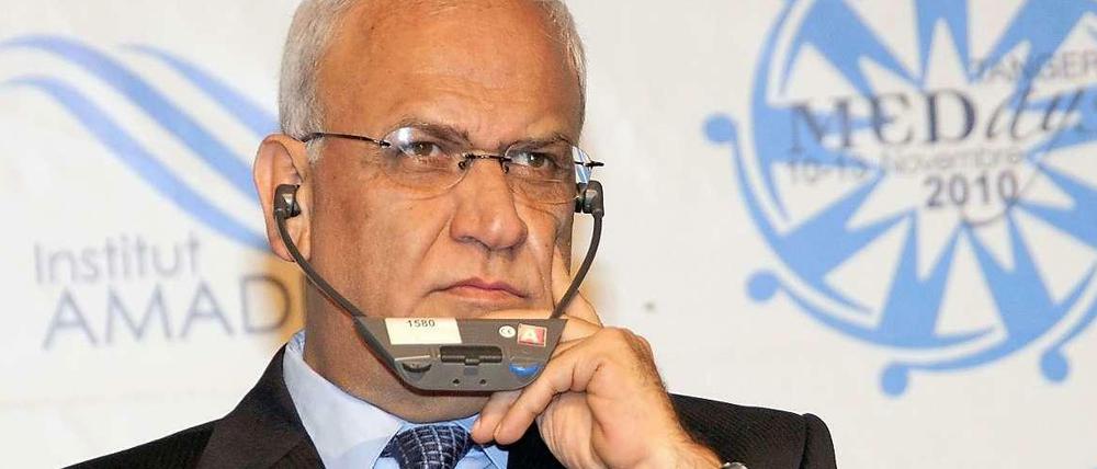 Saeb Erekat reist als Chefunterhändler der Palästinenser nach Washington.