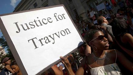 "Gerechtigkeit für Trayvon": Proteste gegen das Gerichtsurteil um den Tod von Trayon Martin im New Yorker Stadtteil Brooklyn