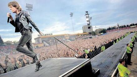 Ledermann für jedermann. Jagger 2007 bei einem Konzert in Oslo.