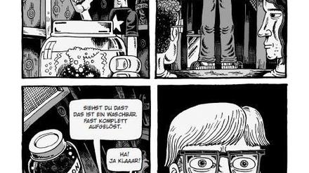 Außenseiter und Cliquenclown: Eine Seite aus dem Buch.
