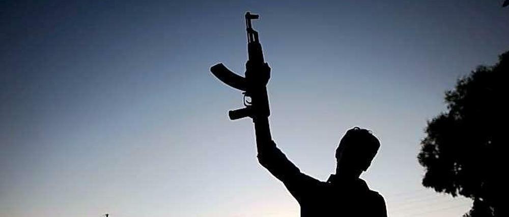 Ein syrischer Rebell in Aleppo.