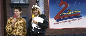 August 1989 auf der Ifa: Günther Jauch und Thomas Gottschalk.