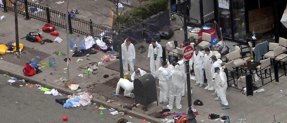 Einer der beiden Orte in Boston, an dem die Bomben explodierten.