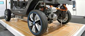 Vor dem Start. Der elektrische i3, dessen Fahrgastzelle aus Carbon besteht, soll im Herbst auf den Markt kommen. 