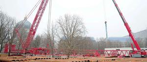 Der Hauptausleger wird sich einmal 188 Meter in die Höhe richten.