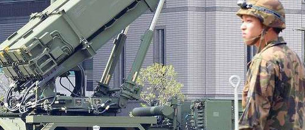 Japan hat Abwehrraketen in Stellung gebracht.