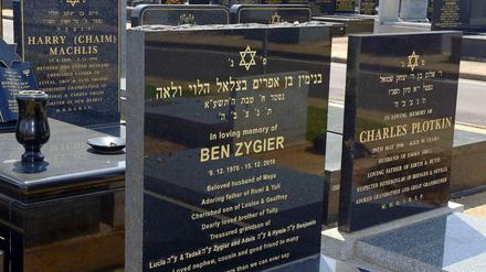 Das Grab von Ben Zygier, der als "Gefangene X" bekannt wurde, auf dem jüdischen Friedhof von Melbourne.