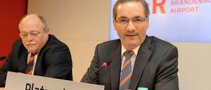 BER-Technikchef Horst Amann und Brandenburgs Ministerpräsident Matthias Platzeck.