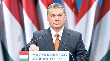 Ungarns rechtskonservativer Premier Viktor Orban gibt sich als Kämpfer gegen die internationale Finanzwelt.